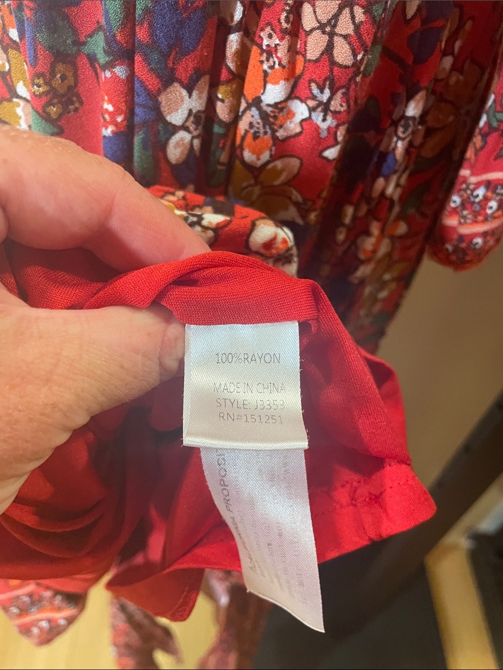JODIFL Red Floral Tie-Front Maxi Dress - Picture 9 of 10